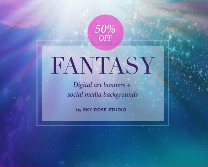 FANTASY - Digital Art Banner & Background Bundle